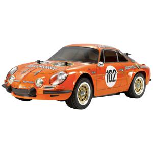 Tamiya 1:10 RC auto Elektro Racewagen Renault Alpine 110 Jägermeister Oranje Brushed Bouwpakket