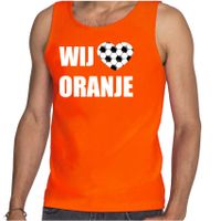 Tanktop wij houden van oranje Holland / Nederland supporter EK/ WK oranje voor heren