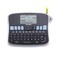 DYMO LabelManager 360D Professioneel labelapparaat, etiketteerapparaat met QWERTZ-toetsenbord, eenvoudige tekstbewerking, voor D1-etiketten in 6, 9, 12, 19 mm breedte