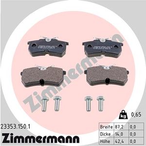 Remblokkenset, schijfrem ZIMMERMANN, u.a. für Ford