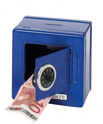 Goki Metalen Spaarpot Brandkast Blauw Goki Metalen Spaarpot Brandkast Blauw
