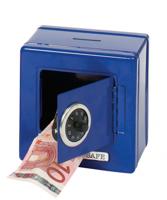 Goki Metalen Spaarpot Brandkast Blauw