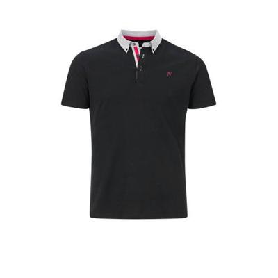 Jan Vanderstorm loose fit polo NJAL Plus Size zwart Jan Vanderstorm loose fit polo NJAL Plus Size zwart