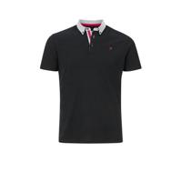Jan Vanderstorm loose fit polo NJAL Plus Size zwart