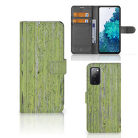 Samsung Galaxy S20 FE Book Style Case Green Wood - thumbnail