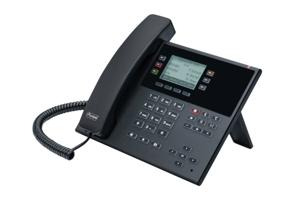 Auerswald COMfortel D-110 Vaste VoIP-telefoon Handsfree, Headsetaansluiting, Optisch belsignaal, PoE Grafisch display Zwart