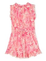 ZIMMERMANN Kids robe volantée à fleurs - Rose