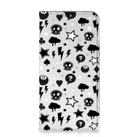 Mobiel BookCase iPhone 13 Pro Max Silver Punk - thumbnail