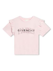 Givenchy Kids t-shirt en coton biologique à logo imprimé - Rose