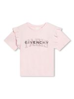 Givenchy Kids t-shirt en coton biologique à logo imprimé - Rose