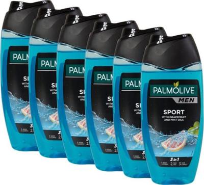 Palmolive Men Sport 3in1 Douchegel - 6 x 250 - Voordeelverpakking