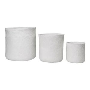 ferm LIVING Vary Opbergmanden - Set van 3 - White