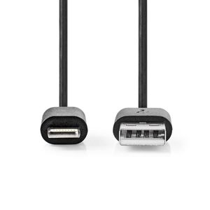 Lightning Kabel | USB 2.0 | Apple Lightning 8-Pins | USB-A Male | 480 Mbps | Vernikkeld | 2.00 m | R