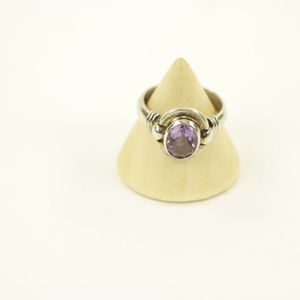 Zilveren Ring met Amethist Maat 18 - Model 3 (Sterling Zilver 925)