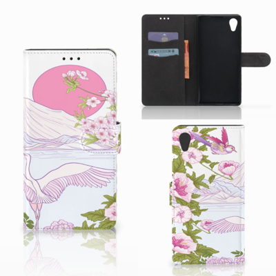 Sony Xperia XA1 Plus Telefoonhoesje met Pasjes Bird Standing