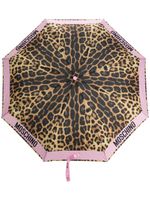 Moschino parapluie à imprimé léopard - Rose