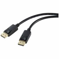 Renkforce RF-5245266 DisplayPort-kabel DisplayPort Aansluitkabel DisplayPort-stekker, DisplayPort-stekker 1.00 m Zwart DisplayPort 1.2