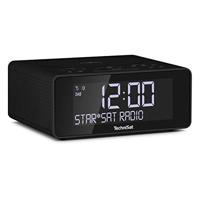 TechniSat DIGITRADIO 52 — stereo DAB-wekkerradio (wekkerradio, alarm, DAB+, FM, snooze-functie, slaaptimer, dimbaar display, draadloze oplaadfunctie, stereoluidspreker 2 x 1 W) zwart