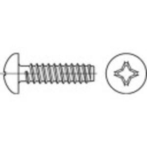 TOOLCRAFT 1068143 Lenskop-plaatschroeven 4.2 mm 9.5 mm Kruiskop Phillips DIN 7981 RVS A2 1000 stuk(s)