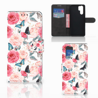 Huawei P30 Pro Hoesje Butterfly Roses - thumbnail