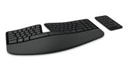 Sculpt Ergonomic Keyboard For Business - Toetsenbord en toetsenpaneelset - draadloos - 2.4 GHz - Frans - zwart