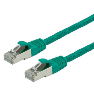 VALUE Patchkabel Cat.6 (Class E) S/FTP (PiMF), LS0H, groen, 1 m