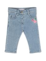 Monnalisa Jeans met borduurwerk - Blauw