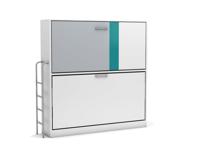 Opklap stapelbed Smart Bunk Grijs/turquoise