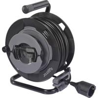 Sygonix SY-6618486 Kabelhaspel 30 m Zwart Randaarde stekker