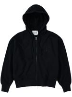 Closed hoodie en coton biologique à fermeture zippée - Noir