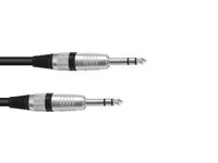 OMNITRONIC Jack cable 6.3 stereo 1m bk ROAD - thumbnail