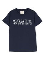 Emporio Armani Kids t-shirt en coton à imprimé graphique - Bleu - thumbnail