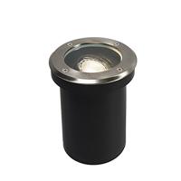 QAZQA - Moderne buiten grondspot Staal | Zilver verstelbaar IP65 - Delux | Buitenverlichting - Roestvrij staal (RVS) Rond - GU10 Geschikt voor LED - Max. 1 x 50 Watt