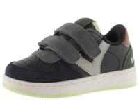 Victoria Tiempo Leather Effect Low Tennis & Split Leather Pieces & Straps 1124121 for Kids NAVY 29
