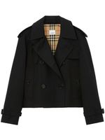 Burberry trench crop à boutonnière croisée - Noir