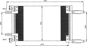 Condensor, airconditioning 35493