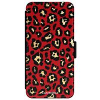 iPhone XR flipcase - Luipaard rood