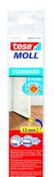 tesamoll STANDARD Dorpelstrip voor Gladde Vloeren - Zelfklevende Deurafdichting ter Bescherming tegen Tocht - Met Borstelafdichting tot 12 mm - Wit