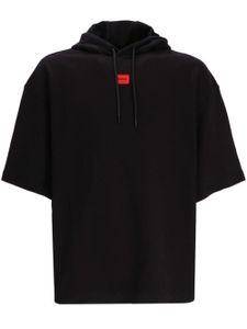 HUGO hoodie à logo imprimé - Noir