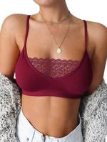 Lace Edge Sexy Perspective Plus Suspender Vest Bottomed Bra - thumbnail