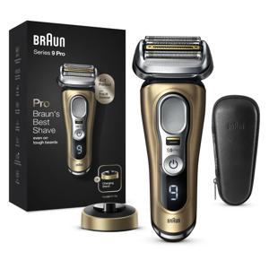 Braun Series 9 9419s Wet&Dry Scheerapparaat Met scheerblad Trimmer Zwart, Goud