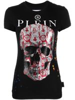 Philipp Plein t-shirt à imprimé tête de mort - Noir