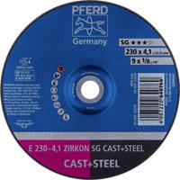 PFERD 62218310 E 230-4,1 ZIRKON SG CAST+STEEL Afbraamschijf gebogen Diameter 230 mm Boordiameter 22.23 mm Grijs/grauw sferoïdisch gietijzer, Staal, Gegoten - thumbnail