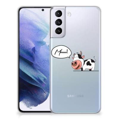 Samsung Galaxy S21 Plus Telefoonhoesje met Naam Cow Samsung Galaxy S21 Plus Telefoonhoesje met Naam Cow