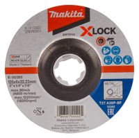 Makita Accessoires E-00393 | Afbraamschijf | X-LOCK | 125x6,0x22,23mm | staal - E-00393