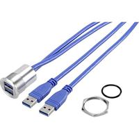 TRU Components usb a inbouwbus 3.0 usb 22 2x usb 3.0 female a naar 2x usb 3.0 plug a 92007p89 i