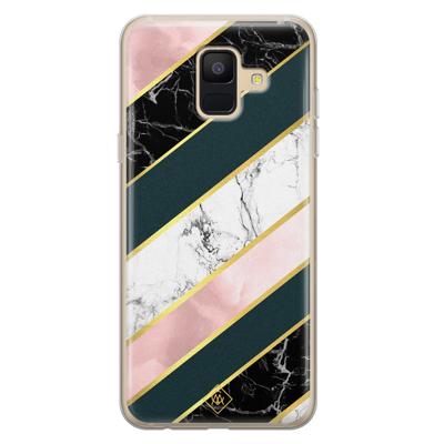 Samsung Galaxy A6 2018 siliconen hoesje - Marble stripes Samsung Galaxy A6 2018 siliconen hoesje - Marble stripes