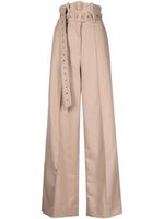 Rokh belted wide-leg trousers - Tons neutres - thumbnail