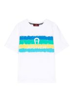 Aigner Kids t-shirt en coton à logo imprimé - Blanc