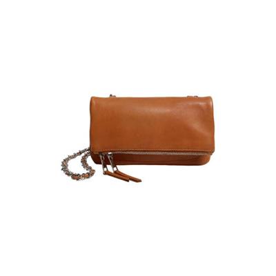 Mango leren crossbody tas cognac